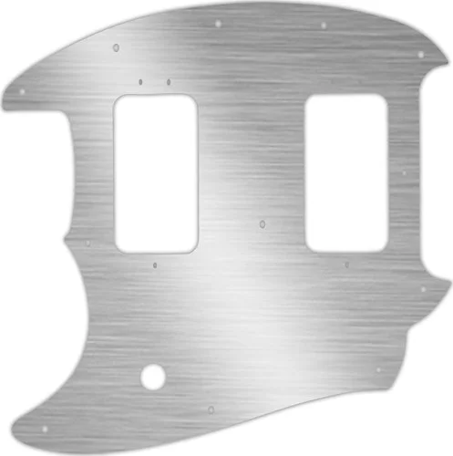 WD Custom Pickguard For Left Hand Fender American Special Mustang #13 Simulated Brushed Silver/Black PVC