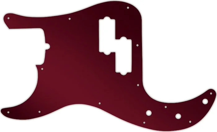 WD Custom Pickguard For Left Hand Fender American Standard Precision Bass #10R Red Mirror