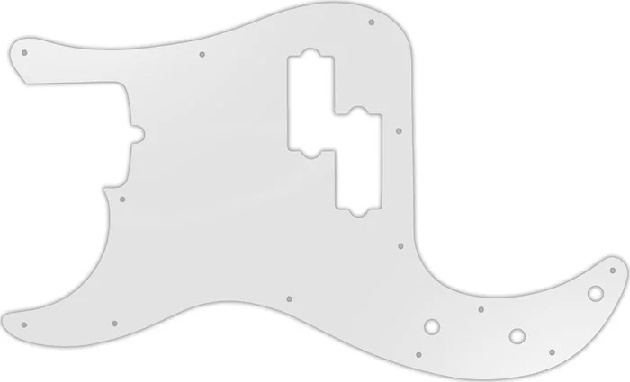 WD Custom Pickguard For Left Hand Fender American Standard Precision Bass #22 Translucent Milk White