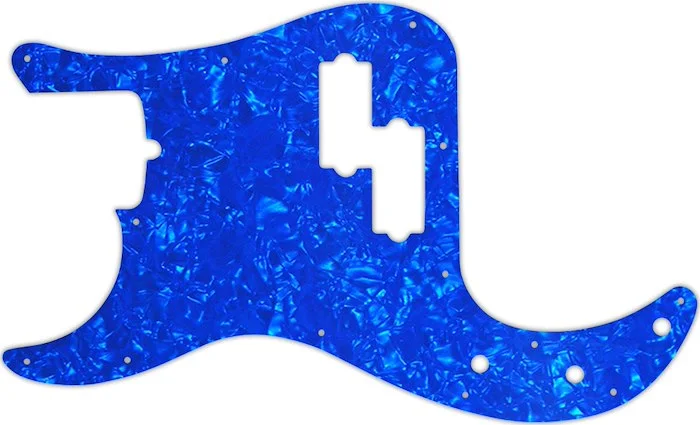 WD Custom Pickguard For Left Hand Fender American Standard Precision Bass #28BU Blue Pearl/White/Black/White