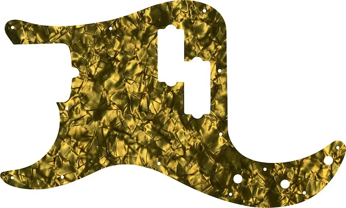 WD Custom Pickguard For Left Hand Fender American Standard Precision Bass #28GD Gold Pearl/Black/White/Black