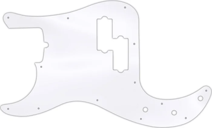 WD Custom Pickguard For Left Hand Fender American Standard Precision Bass #45T Clear Acrylic Thin