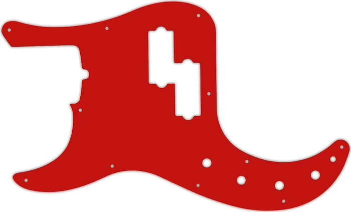 WD Custom Pickguard For Left Hand Fender American Deluxe 21 Fret Precision Bass #07 Red/White/Red