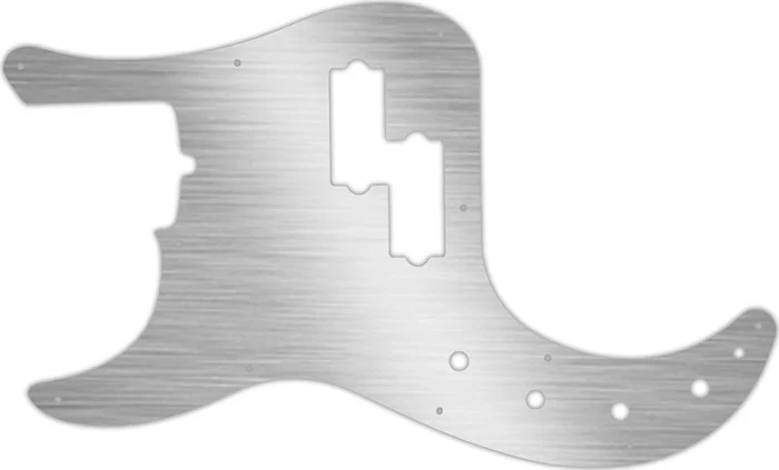 WD Custom Pickguard For Left Hand Fender American Deluxe 21 Fret Precision Bass #13 Simulated Brushed Silver/B