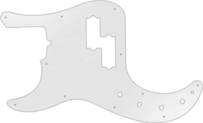 WD Custom Pickguard For Left Hand Fender American Deluxe 21 Fret Precision Bass #22 Translucent Milk White