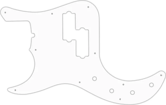 WD Custom Pickguard For Left Hand Fender American Deluxe 22 Fret Precision Bass #02T White Thin