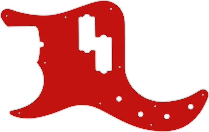 WD Custom Pickguard For Left Hand Fender American Deluxe 22 Fret Precision Bass #07S Red Solid