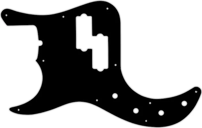 WD Custom Pickguard For Left Hand Fender American Deluxe 22 Fret Precision Bass #09 Black/White/Black/White/Bl
