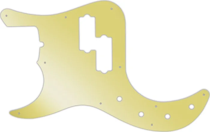 WD Custom Pickguard For Left Hand Fender American Deluxe 22 Fret Precision Bass #10GD Gold Mirror