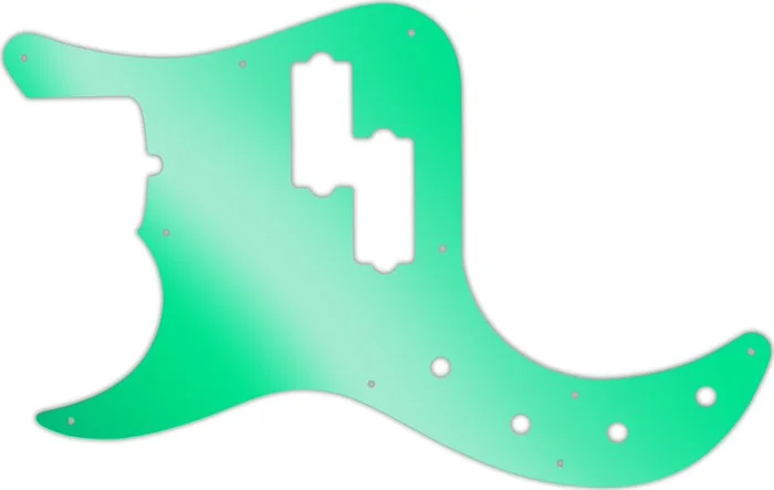 WD Custom Pickguard For Left Hand Fender American Deluxe 22 Fret Precision Bass #10GR Green Mirror