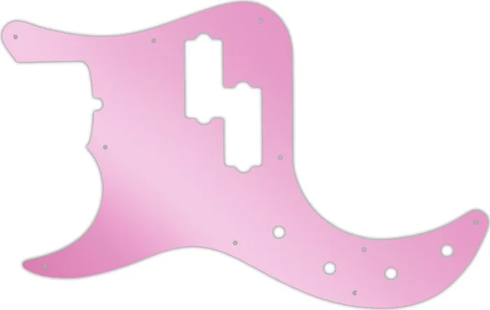 WD Custom Pickguard For Left Hand Fender American Deluxe 22 Fret Precision Bass #10P Pink Mirror