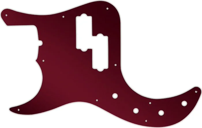 WD Custom Pickguard For Left Hand Fender American Deluxe 22 Fret Precision Bass #10R Red Mirror