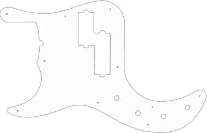 WD Custom Pickguard For Left Hand Fender American Deluxe 5 String Precision Bass #04 White/Black/White