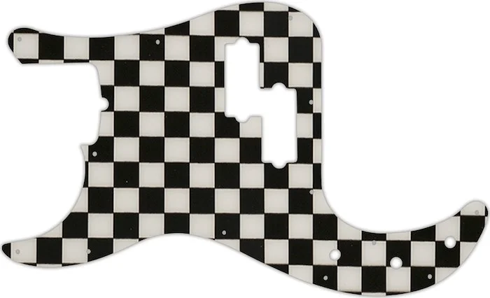 WD Custom Pickguard For Left Hand Fender American Performer Precision Bass #CK01 Checkerboard Graphic