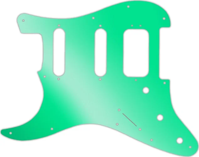 WD Custom Pickguard For Left Hand Fender American Deluxe Stratocaster #10GR Green Mirror