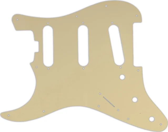 WD Custom Pickguard For Left Hand Fender American Elite Stratocaster SSS #06T Cream Thin