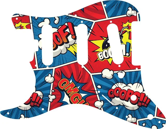 WD Custom Pickguard For Left Hand Fender American Elite Stratocaster SSS #GCM01 Comic Book Graphic