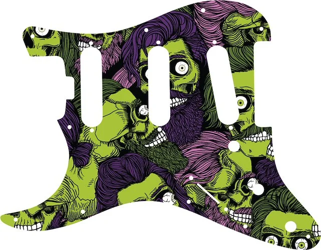 WD Custom Pickguard For Left Hand Fender American Elite Stratocaster SSS #GHA02 Zombeard Graphic