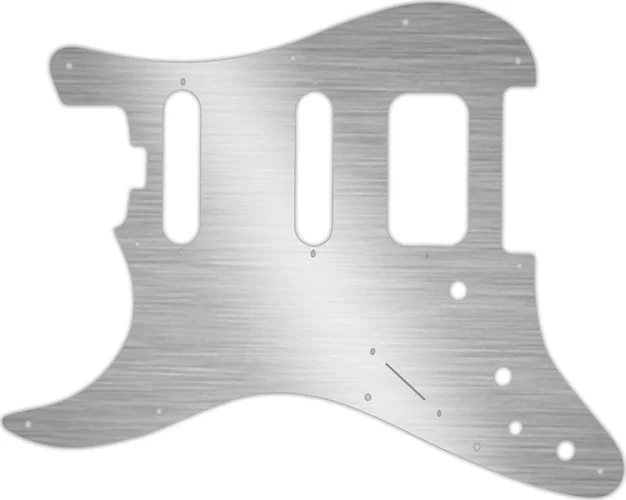 WD Custom Pickguard For Left Hand Fender American Elite Stratocaster HSS #13 Simulated Brushed Silver/Black PV