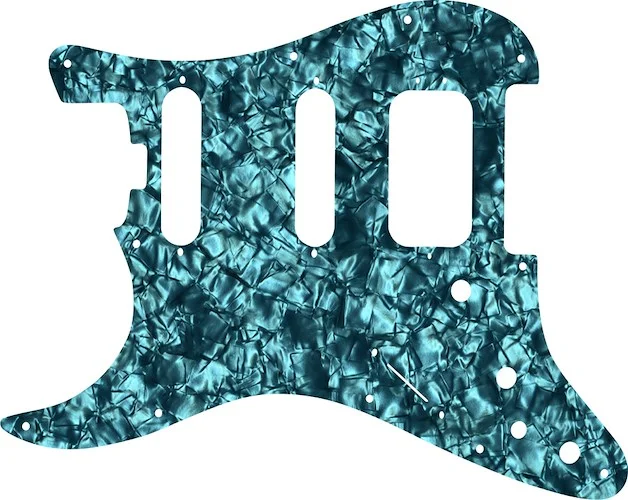 WD Custom Pickguard For Left Hand Fender American Elite Stratocaster HSS #28AQ Aqua Pearl/Black/White/Black