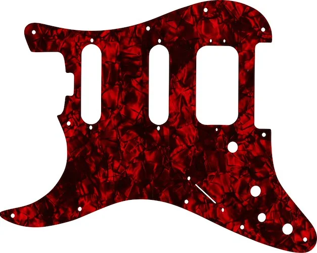 WD Custom Pickguard For Left Hand Fender American Elite Stratocaster HSS #28DRP Dark Red Pearl/Black/White/Black
