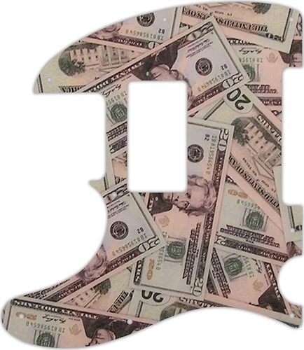 WD Custom Pickguard For Left Hand Fender American Performer Telecaster Humbucker #G16 Money Graphic