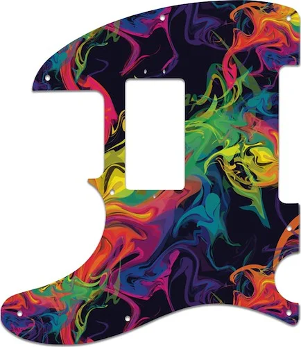 WD Custom Pickguard For Left Hand Fender American Performer Telecaster Humbucker #GP01 Rainbow Paint Swirl Graphic