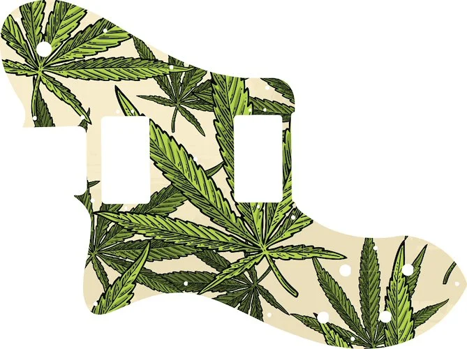 WD Custom Pickguard For Left Hand Fender American Professional Deluxe Shawbucker Telecaster #GC02 Cannabis Leaf Graphic