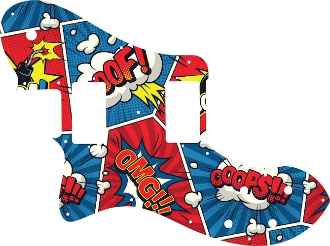 WD Custom Pickguard For Left Hand Fender American Professional Deluxe Shawbucker Telecaster #GCM01 Comic Book Graphic