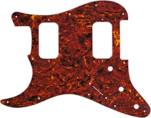 WD Custom Pickguard For Left Hand Fender Big Apple Or Double Fat Stratocaster #05W Tortoise Shell/White