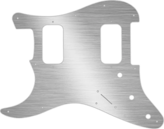 WD Custom Pickguard For Left Hand Fender Big Apple Or Double Fat Stratocaster #13 Simulated Brushed Silver/Bla