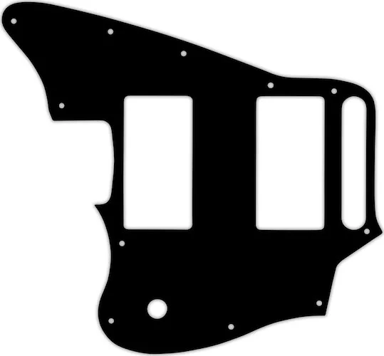WD Custom Pickguard For Left Hand Fender Blacktop Jaguar #03 Black/White/Black