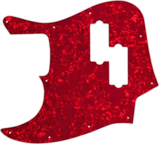 WD Custom Pickguard For Left Hand Fender Blacktop Jazz Bass #28R Red Pearl/White/Black/White