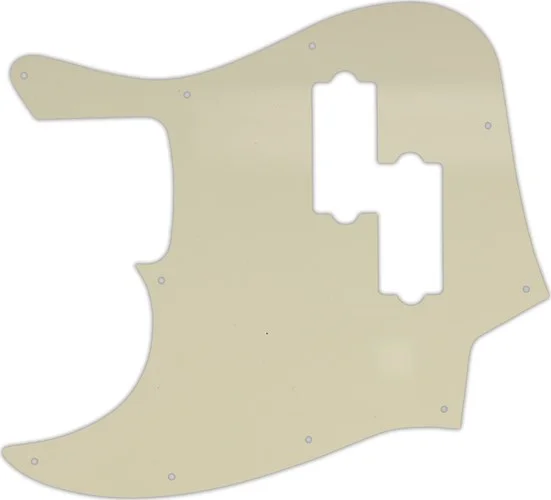 WD Custom Pickguard For Left Hand Fender Blacktop Jazz Bass #55S Parchment Solid