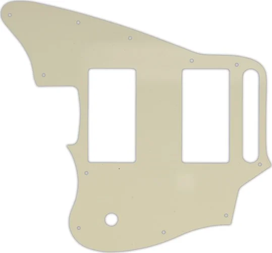 WD Custom Pickguard For Left Hand Fender Blacktop Jaguar #55 Parchment 3 Ply