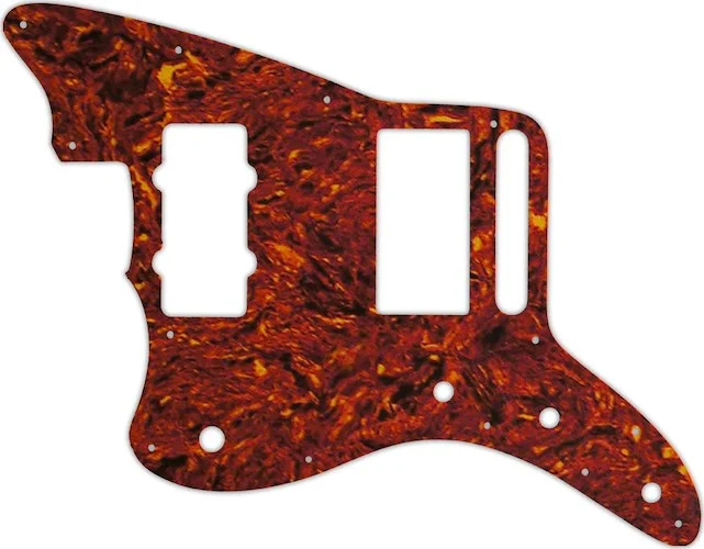 WD Custom Pickguard For Left Hand Fender Blacktop Jazzmaster #05P Tortoise Shell/Parchment