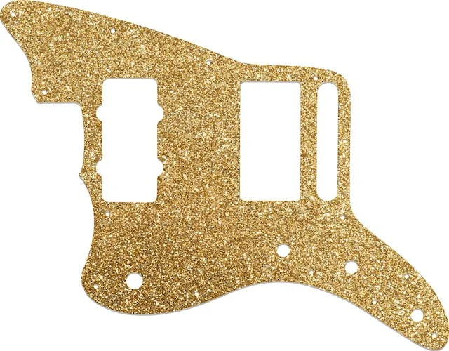 WD Custom Pickguard For Left Hand Fender Blacktop Jazzmaster #60RGS Rose Gold Sparkle 