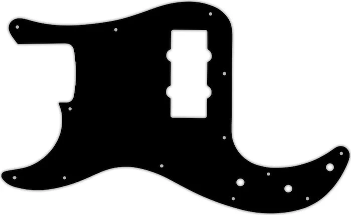 WD Custom Pickguard For Left Hand Fender Blacktop Precision Bass #01T Black Thin