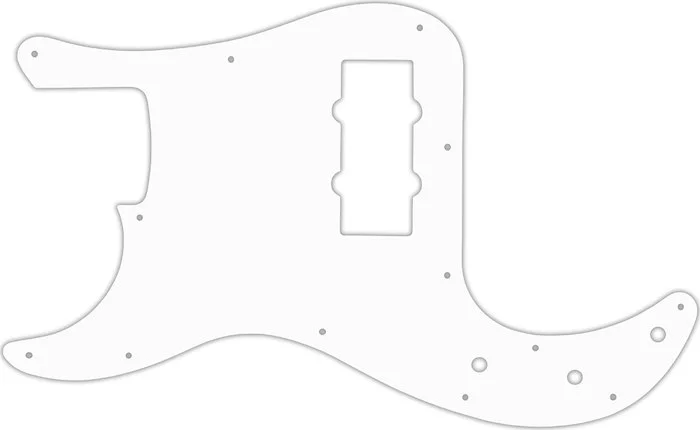 WD Custom Pickguard For Left Hand Fender Blacktop Precision Bass #02M White Matte