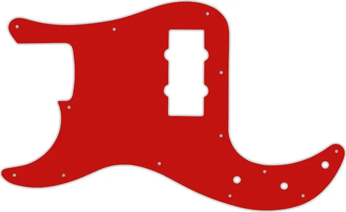 WD Custom Pickguard For Left Hand Fender Blacktop Precision Bass #07 Red/White/Red