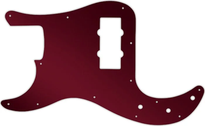 WD Custom Pickguard For Left Hand Fender Blacktop Precision Bass #10R Red Mirror