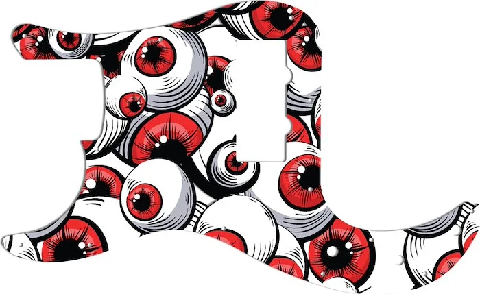 WD Custom Pickguard For Left Hand Fender Blacktop Precision Bass #GHA01 Red Eye Graphic
