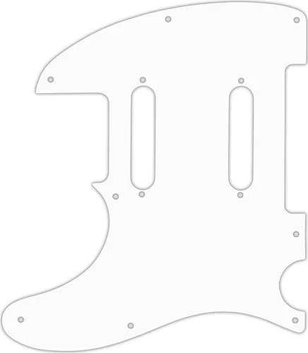 WD Custom Pickguard For Left Hand Fender Blacktop Baritone Telecaster #02T White Thin