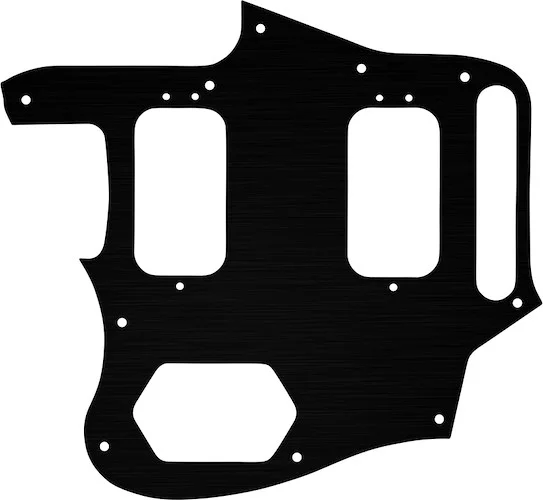 WD Custom Pickguard For Left Hand Fender Classic Player Jaguar Special HH #27T Simulated Black Anodized Thin