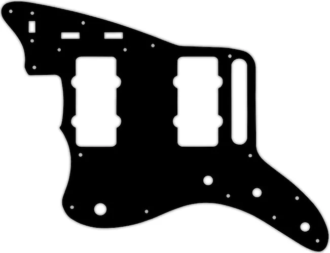 WD Custom Pickguard For Left Hand Fender Classic Player Jazzmaster Special #01T Black Thin