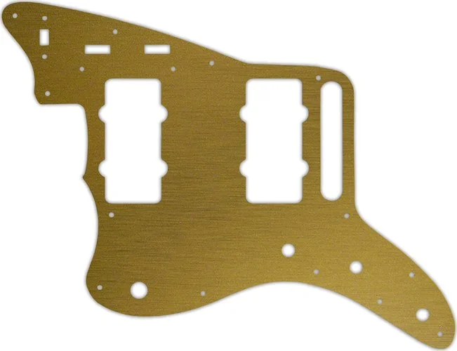 WD Custom Pickguard For Left Hand Fender Classic Player Jazzmaster Special #14 Simulated Brushed Gold/Black PV