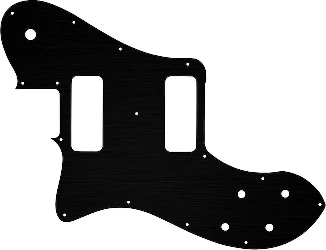 WD Custom Pickguard For Left Hand Fender Classic Player Telecaster Deluxe Black Dove #27 Simulated Black Anodi