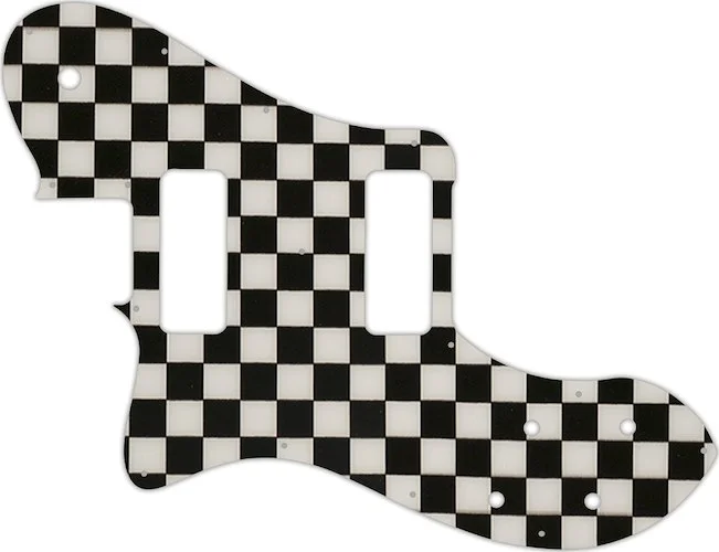 WD Custom Pickguard For Left Hand Fender Classic Player Telecaster Deluxe Black Dove #CK01 Checkerboard Graphic