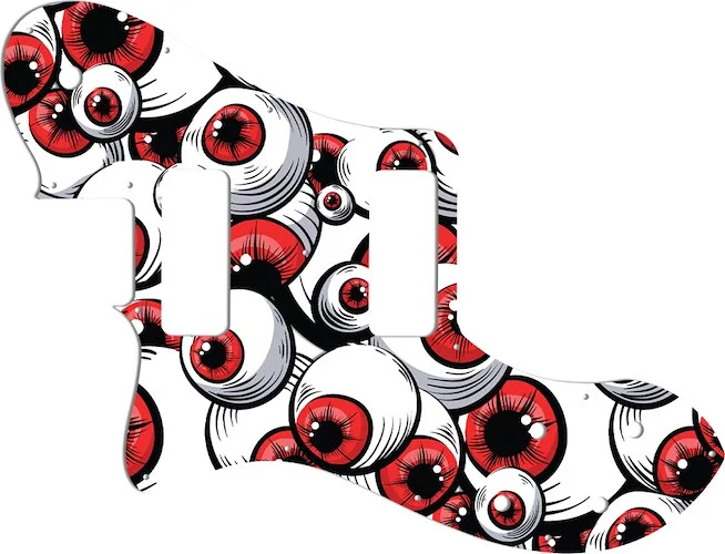 WD Custom Pickguard For Left Hand Fender Classic Player Telecaster Deluxe Black Dove #GHA01 Red Eye Graphic