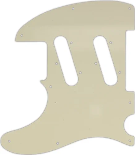 WD Custom Pickguard For Left Hand Fender Classic Player Triple Telecaster #55S Parchment Solid